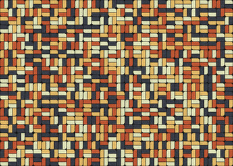 Fototapeta premium Abstract Geometric Pattern generative computational art illustration