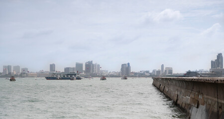 View of the Gulf of Siam and the city of Pattaya