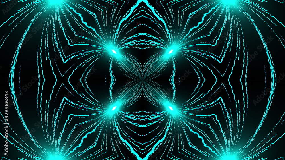Poster bright beams 3d render of festive carnival lights. star rays celebration parties with shiny explosio