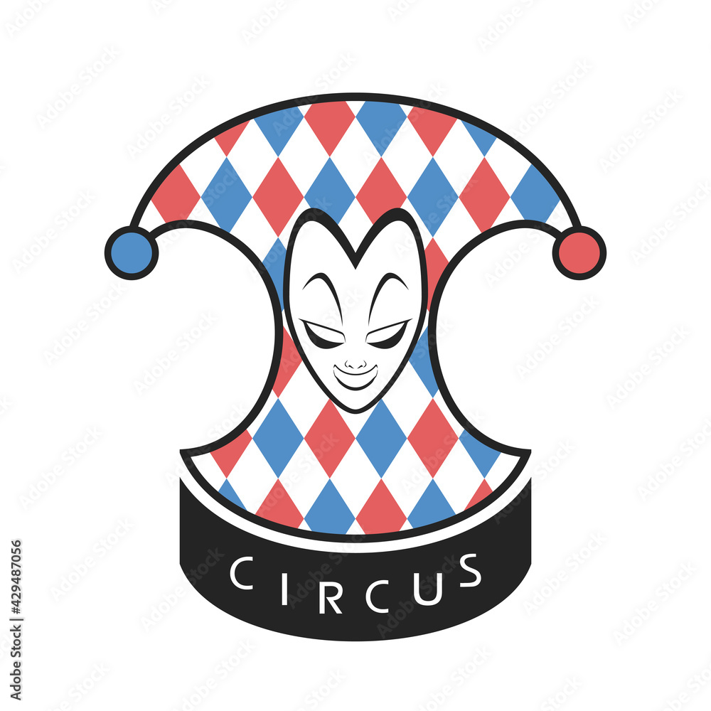 Sticker Creative design of harlequin symbol