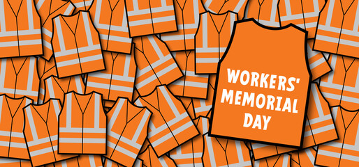 Slogan Workers' Memorial Day is the international day on which we commemorate employees who have died or injured as a result of an industrial accident or an occupational disease. On April 28.