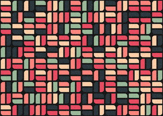 Abstract Geometric Pattern generative computational art illustration