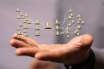 hierarchy connection team group digital