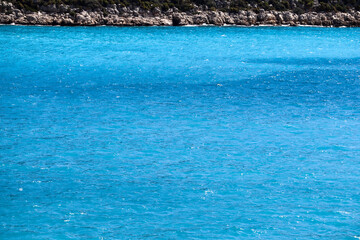 shades of azure and blue sea water surface background