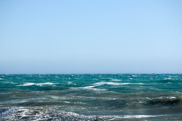 waves on the Mediterranean sea start of the storm