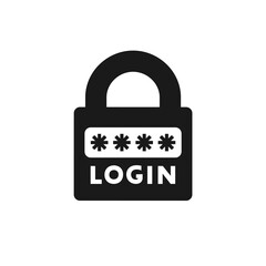 Login lock symbol