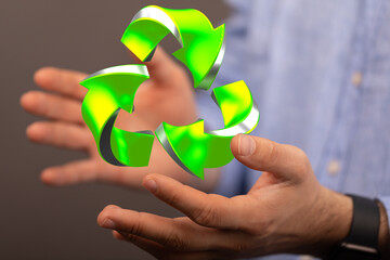 Concept of recycling - 3d rendering ecology