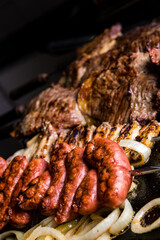 grilled meat on the grill