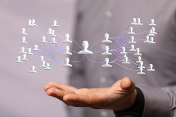 hierarchy connection team group digital