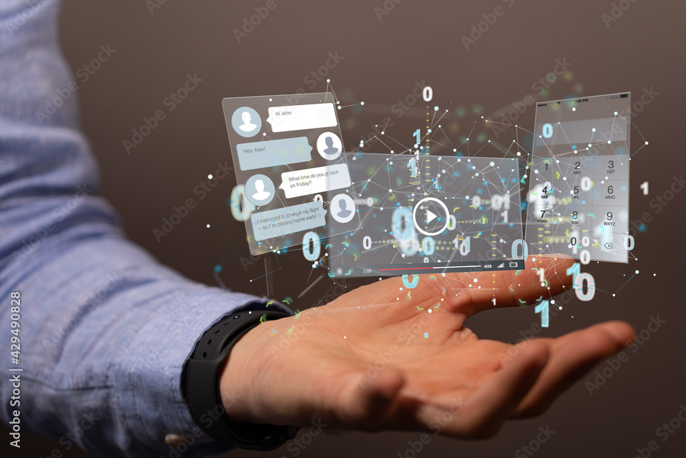 Wall mural interface web application in hand