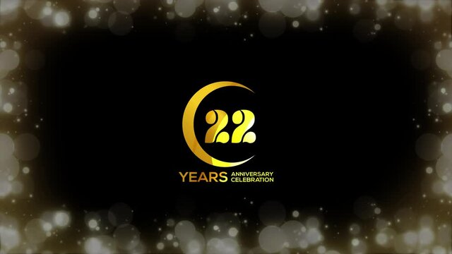 Anniversary Days Party Celebration Simple Special invitation 22 Years Anniversary Circle Logo Videos