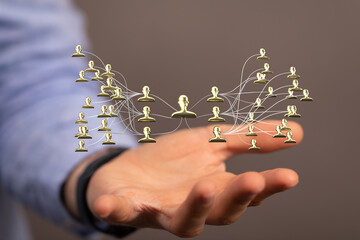hierarchy connection team group digital