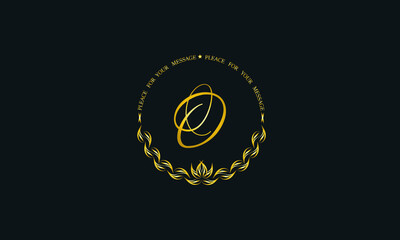 Vintage bright decorative monogram with the letter O. Elegant emblem for hotel, restaurant, business, presentation and more.