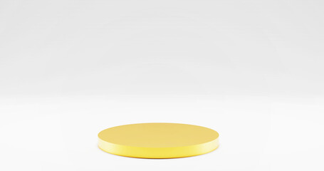 The podium is realistic. 3d rendering.