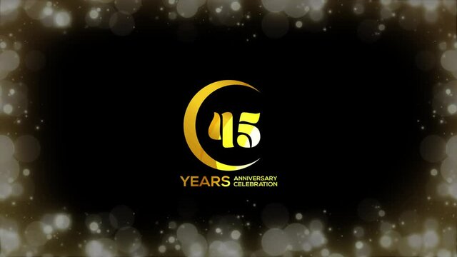 Anniversary Days Party Celebration Simple Special invitation  45 Years Anniversary Circle Logo Videos