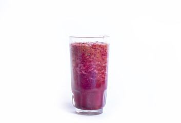 Glass of Red Grape Juice on a white background