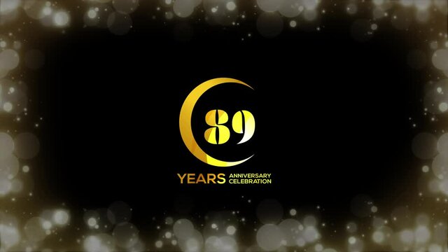 Anniversary Days Party Celebration Simple Special invitation  89 Years Anniversary Circle Logo Videos