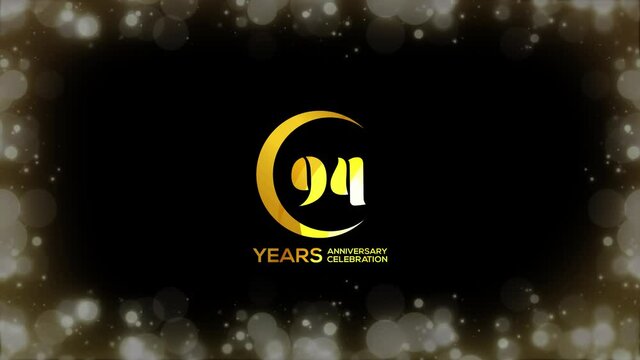 Anniversary Days Party Celebration Simple Special invitation 94  Years Anniversary Circle Logo Videos