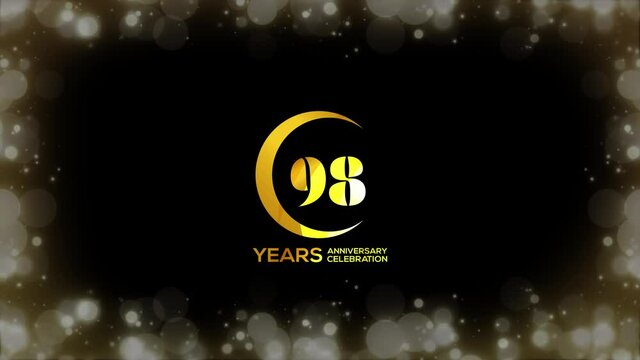Anniversary Days Party Celebration Simple Special invitation 98 Years Anniversary Circle Logo Videos