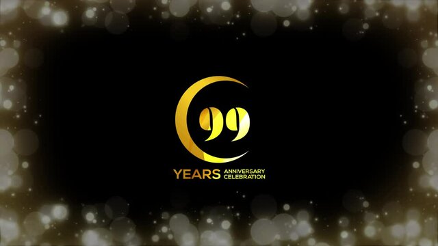 Anniversary Days Party Celebration Simple Special invitation  99 Years Anniversary Circle Logo Videos