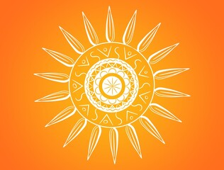 Hindu mythology surya mandala design
