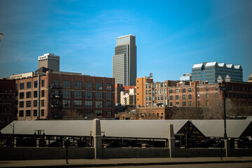 Downtown Omaha As seen from Durham Museum - obrazy, fototapety, plakaty