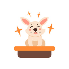 Dog grooming. Vector illustration in a simple style on a white background