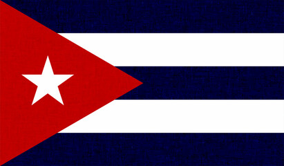 Vector Illustration flag of cuba in grunge texture style.