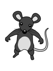 Graue kleine Maus 