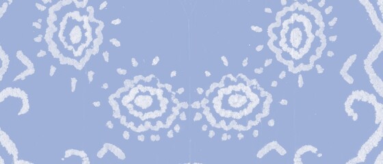 Blue Ikat Pattern. Neon Geo Grunge Ethnic