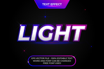 Colorful light neon text effect style theme. Editable text font effect. 