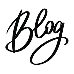 Blogging concept illustration for website banners, web page, promotional materials. Hand sketched Blog text in speech bubble as blog theme design. Perfect big letters for bloggers. Vector illustration