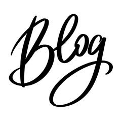 Blogging concept illustration for website banners, web page, promotional materials. Hand sketched Blog text in speech bubble as blog theme design. Perfect big letters for bloggers. Vector illustration