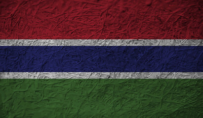 Gambia grunge flag. Vector illustration.