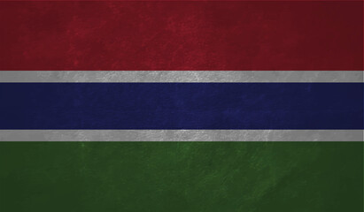 Gambia grunge flag. Vector illustration.