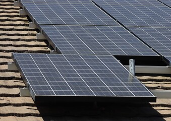 Solar panels on roof 