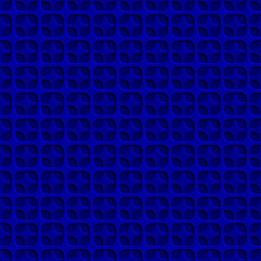 Abstract seamless pattern with squares holes in blue colors