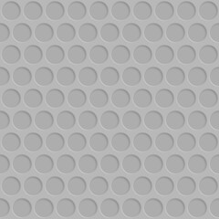 Abstract seamless pattern with circle holes in gray colors