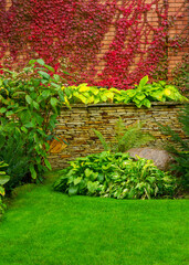 Detail of a botanical garden.