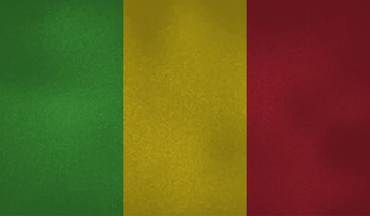 Fototapeta premium Guinea national flag created in grunge style