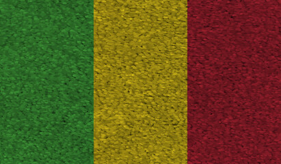 Guinea national flag created in grunge style