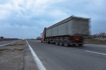 ruck on asphalt road