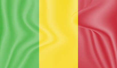 Obraz premium Guinea national flag created in grunge style