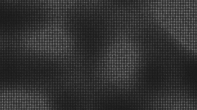 black and white halftone dotted gradient animation background, monochrome pop cartoon comic dots motion pattern