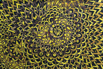 abstract texture paints of different colors yellow black brown illustration