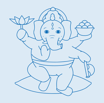 Ganesh Outline Images – Browse 1,618 Stock Photos, Vectors, and Video |  Adobe Stock