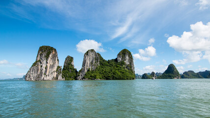 Ha long bay islands in Vietnam