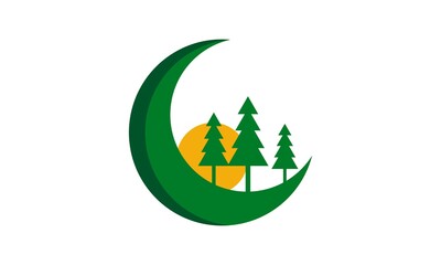 pine tree vector logo