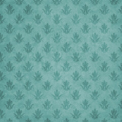 Floral seamless pattern. Vintage wallpaper in the Baroque style.Mint green ornament for fabric, wallpaper, packaging..