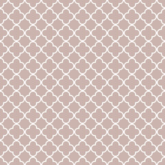 illustration  seamless abstract classic geometric pattern in the form of a white grid on a beige background + endless texture in a retro style.